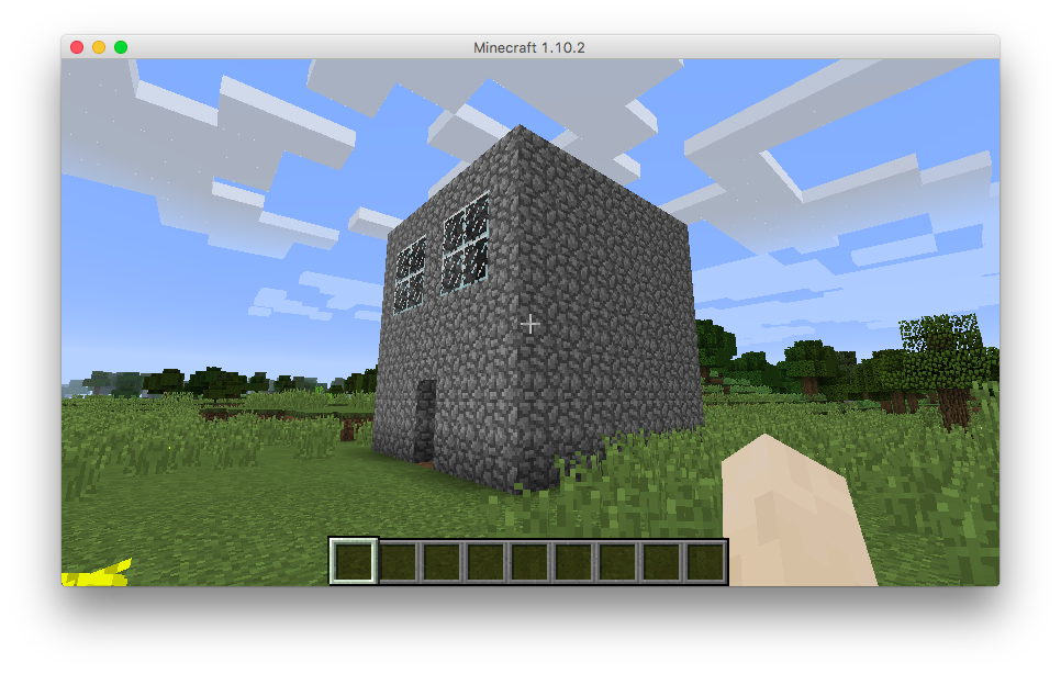 House with windows and a door