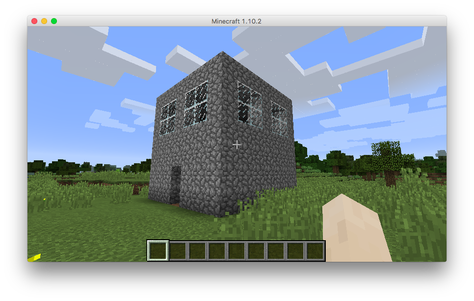 House with windows and a door